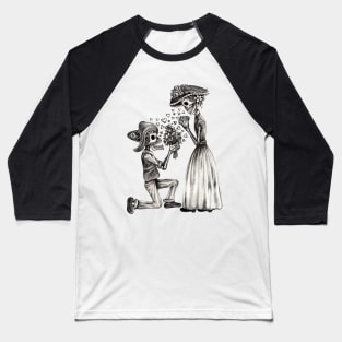 Couple in love skull day of the dead. Baseball T-Shirt